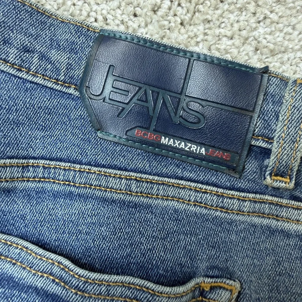 Y2K BCBGMAXAZRIA Bootcut Jeans Womens 7/8R Medium Wash Mid Rise Stretch Denim